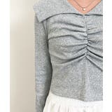 シャーリングワイドカラー長袖Tシャツ | by muni:r | 詳細画像60