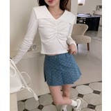 シャーリングワイドカラー長袖Tシャツ | by muni:r | 詳細画像7