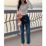 パンチングフリルロングTシャツ | by muni:r | 詳細画像10 