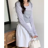 パンチングフリルロングTシャツ | by muni:r | 詳細画像15 