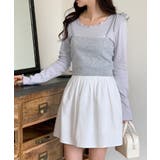 パンチングフリルロングTシャツ | by muni:r | 詳細画像16 