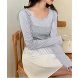 パンチングフリルロングTシャツ | by muni:r | 詳細画像18 