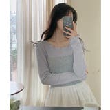 パンチングフリルロングTシャツ | by muni:r | 詳細画像19 