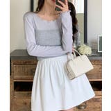 パンチングフリルロングTシャツ | by muni:r | 詳細画像20 