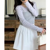 パンチングフリルロングTシャツ | by muni:r | 詳細画像21 