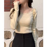 パンチングフリルロングTシャツ | by muni:r | 詳細画像23 