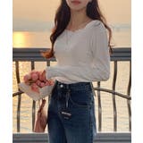 パンチングフリルロングTシャツ | by muni:r | 詳細画像7 