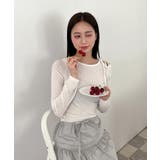 アンバランスリボンロングTシャツ | by muni:r | 詳細画像11