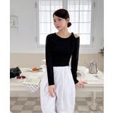 アンバランスリボンロングTシャツ | by muni:r | 詳細画像31