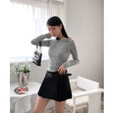 アンバランスリボンロングTシャツ | by muni:r | 詳細画像52