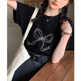 リボンプリント半袖Tシャツ | by muni:r | 詳細画像12
