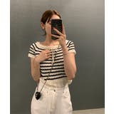 パンチングリボン半袖ニット | by muni:r | 詳細画像2