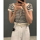 パンチングリボン半袖ニット | by muni:r | 詳細画像3