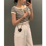 パンチングリボン半袖ニット | by muni:r | 詳細画像6