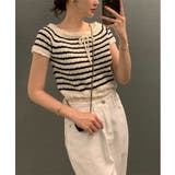 パンチングリボン半袖ニット | by muni:r | 詳細画像7