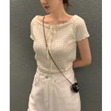 パンチングリボン半袖ニット | by muni:r | 詳細画像9