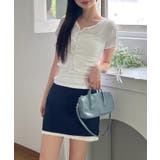 バイカラーレイヤードローライズミニスカート | by muni:r | 詳細画像27 