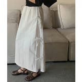 サイドリボンストラップロングスカート | by muni:r | 詳細画像1 