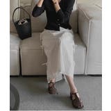 サイドリボンストラップロングスカート | by muni:r | 詳細画像10 