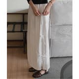 サイドリボンストラップロングスカート | by muni:r | 詳細画像12 