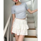 サイドラインクロップド半袖Tシャツ | by muni:r | 詳細画像1