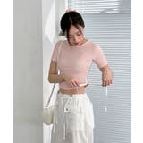 サイドラインクロップド半袖Tシャツ | by muni:r | 詳細画像11