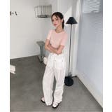 サイドラインクロップド半袖Tシャツ | by muni:r | 詳細画像12