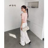 サイドラインクロップド半袖Tシャツ | by muni:r | 詳細画像13