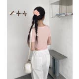 サイドラインクロップド半袖Tシャツ | by muni:r | 詳細画像14