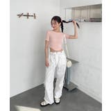 サイドラインクロップド半袖Tシャツ | by muni:r | 詳細画像15