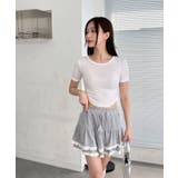 サイドラインクロップド半袖Tシャツ | by muni:r | 詳細画像24