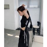 サイドラインクロップド半袖Tシャツ | by muni:r | 詳細画像40