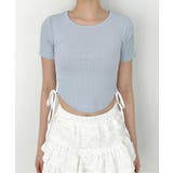 サイドラインクロップド半袖Tシャツ | by muni:r | 詳細画像41