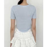 サイドラインクロップド半袖Tシャツ | by muni:r | 詳細画像43