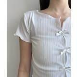 リボンホールリブTシャツ | by muni:r | 詳細画像32