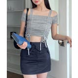 ダブルストラップシャーリング半袖Tシャツ | by muni:r | 詳細画像25