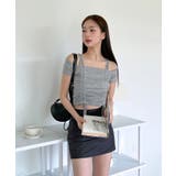 ダブルストラップシャーリング半袖Tシャツ | by muni:r | 詳細画像32