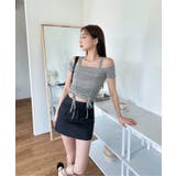 ダブルストラップシャーリング半袖Tシャツ | by muni:r | 詳細画像33