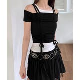 ダブルストラップシャーリング半袖Tシャツ | by muni:r | 詳細画像49