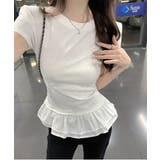 フレアレイヤード半袖Tシャツ | by muni:r | 詳細画像1