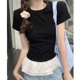 フレアレイヤード半袖Tシャツ | by muni:r | 詳細画像9