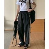 バイカラーラインレースアップパンツ | by muni:r | 詳細画像7 