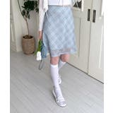 パステルシフォンチェックミディスカート | by muni:r | 詳細画像1