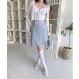 パステルシフォンチェックミディスカート | by muni:r | 詳細画像2