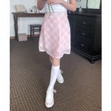 パステルシフォンチェックミディスカート | by muni:r | 詳細画像23