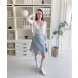 パステルシフォンチェックミディスカート | by muni:r | 詳細画像3