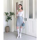 パステルシフォンチェックミディスカート | by muni:r | 詳細画像4