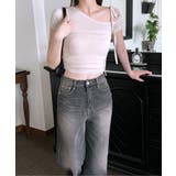 アンバランスリボンクロップド半袖Tシャツ | by muni:r | 詳細画像10