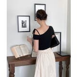 アンバランスリボンクロップド半袖Tシャツ | by muni:r | 詳細画像28