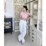 アンバランスリボンクロップド半袖Tシャツ | by muni:r | 詳細画像37